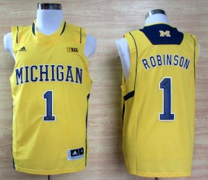 Maillot De Basket NCAA Michigan Wolverines Glenn Robinson III 1 Basketball Authentique Jaune